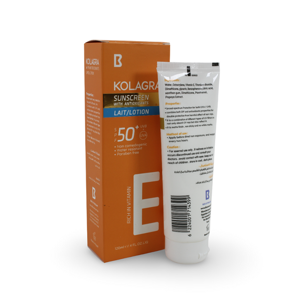 Kolagra Sunscreen Lotion SPF 50+ – 120ml