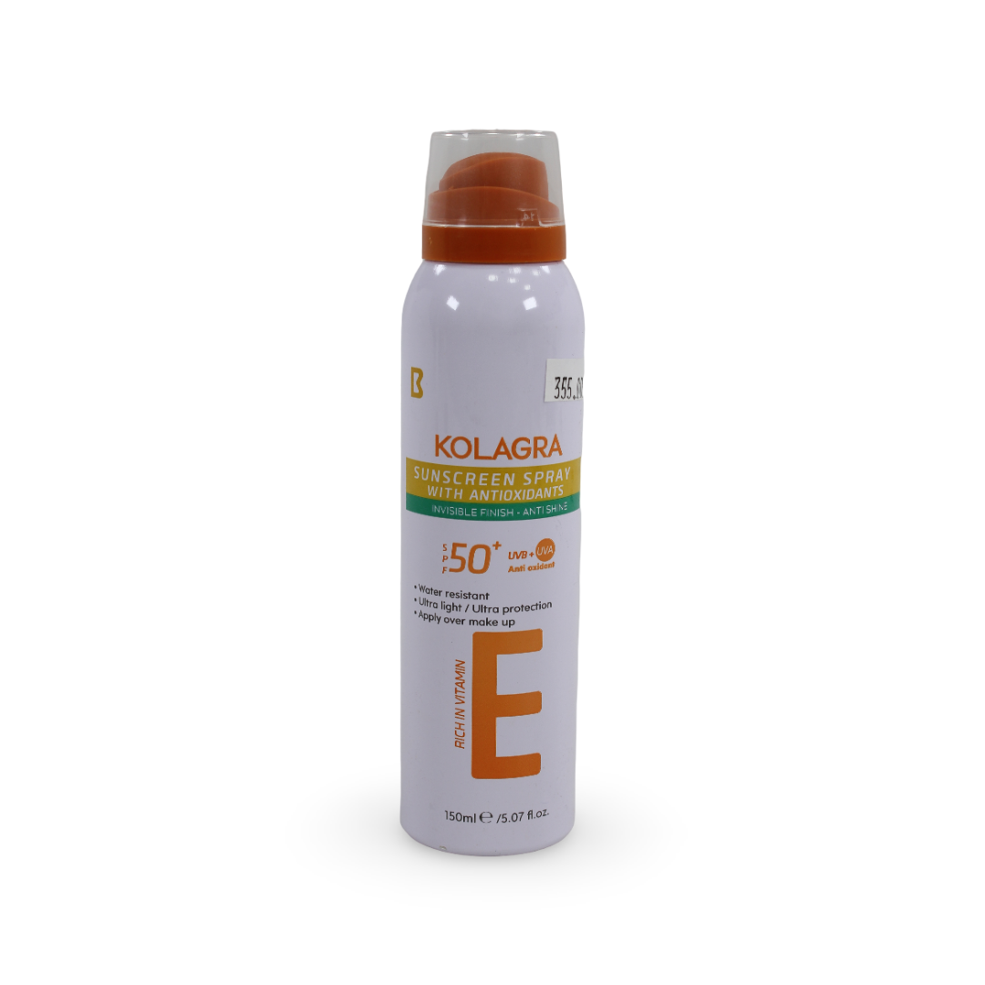 Kolagra Sunscreen Spray With Antioxidants SPF 50+ – 150ml