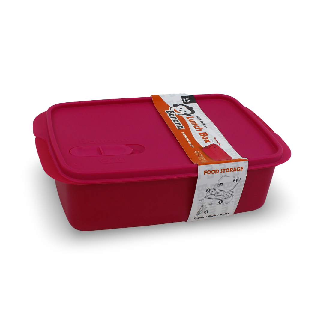 Banana Lunch Box With Splitter 2 Levels (1.5 L)