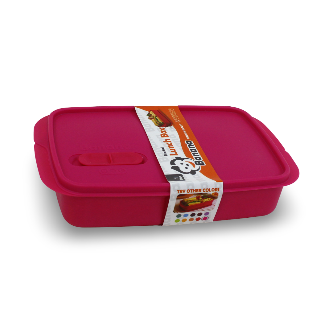 Banana Divided Lunch Box 1L – Fuchsia