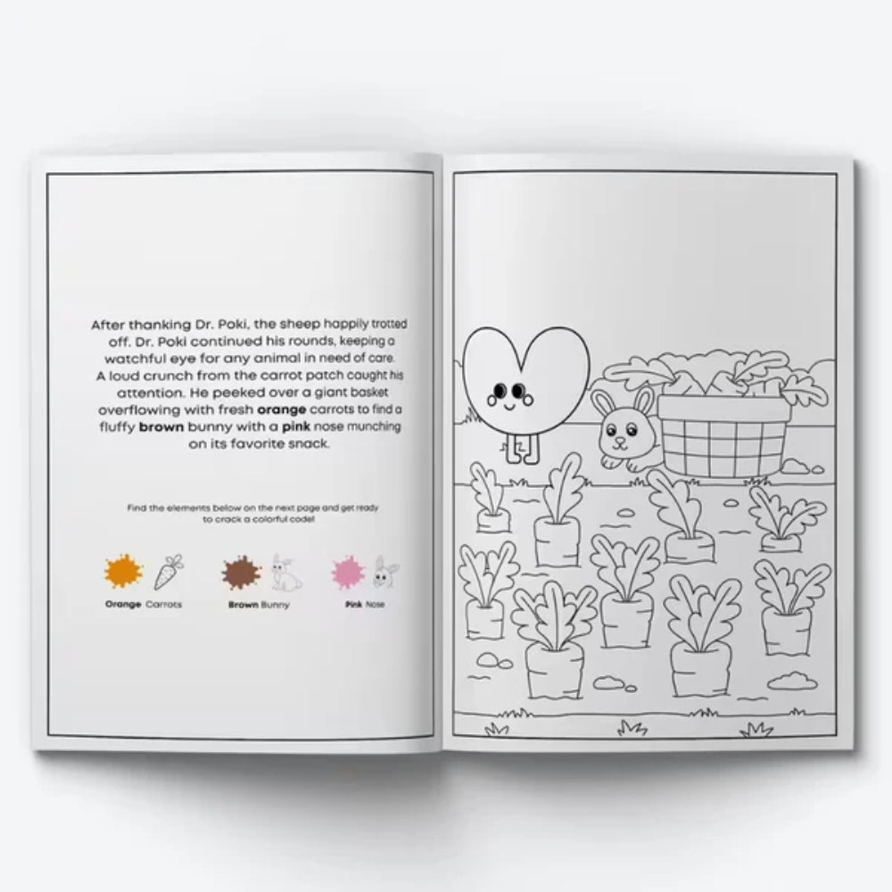 Lanalou Poki's Day At The Farm Coloring Storybook