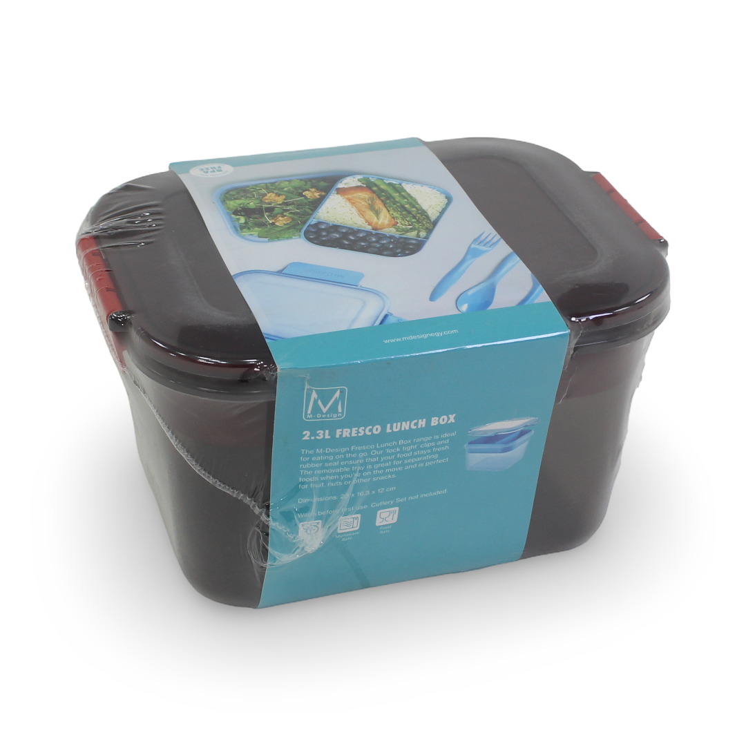 M-Design Lunch Box 2.3L – Black/Red