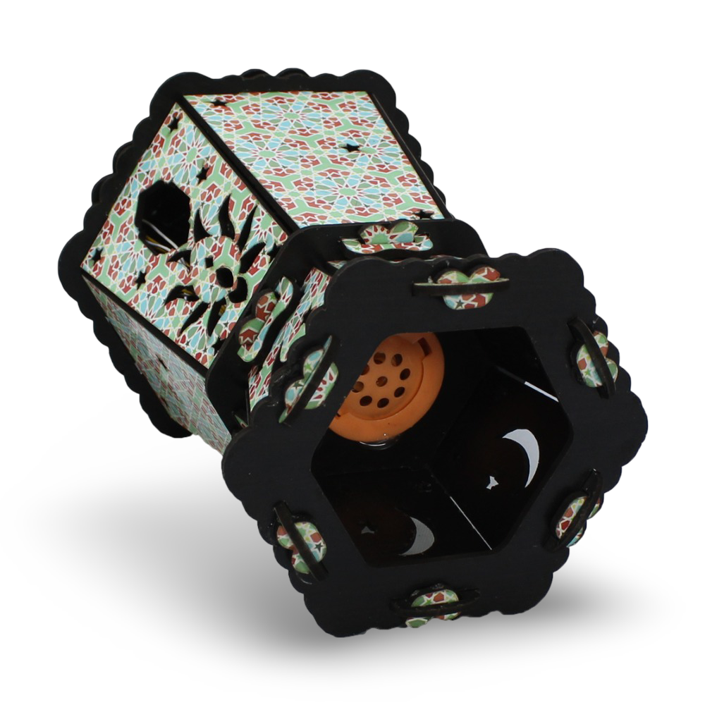 Nilco Ramadan Wooden Lantern – Pink Traditional Decorative Fanous