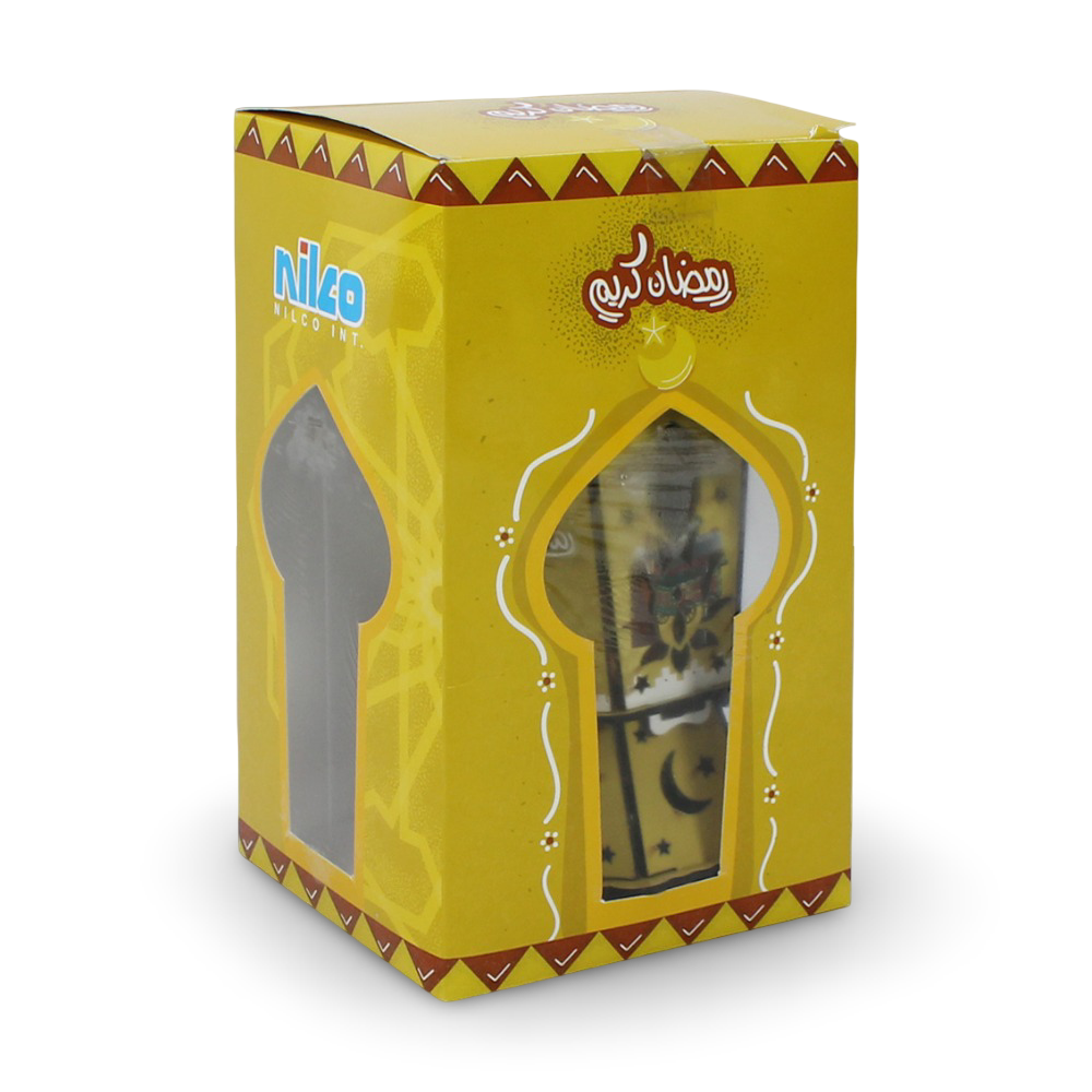 Nilco Ramadan Wooden Lantern – Yellow Traditional Decorative Fanous