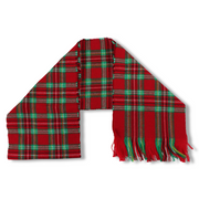 Unisex Checkered Winter Scarf – Red