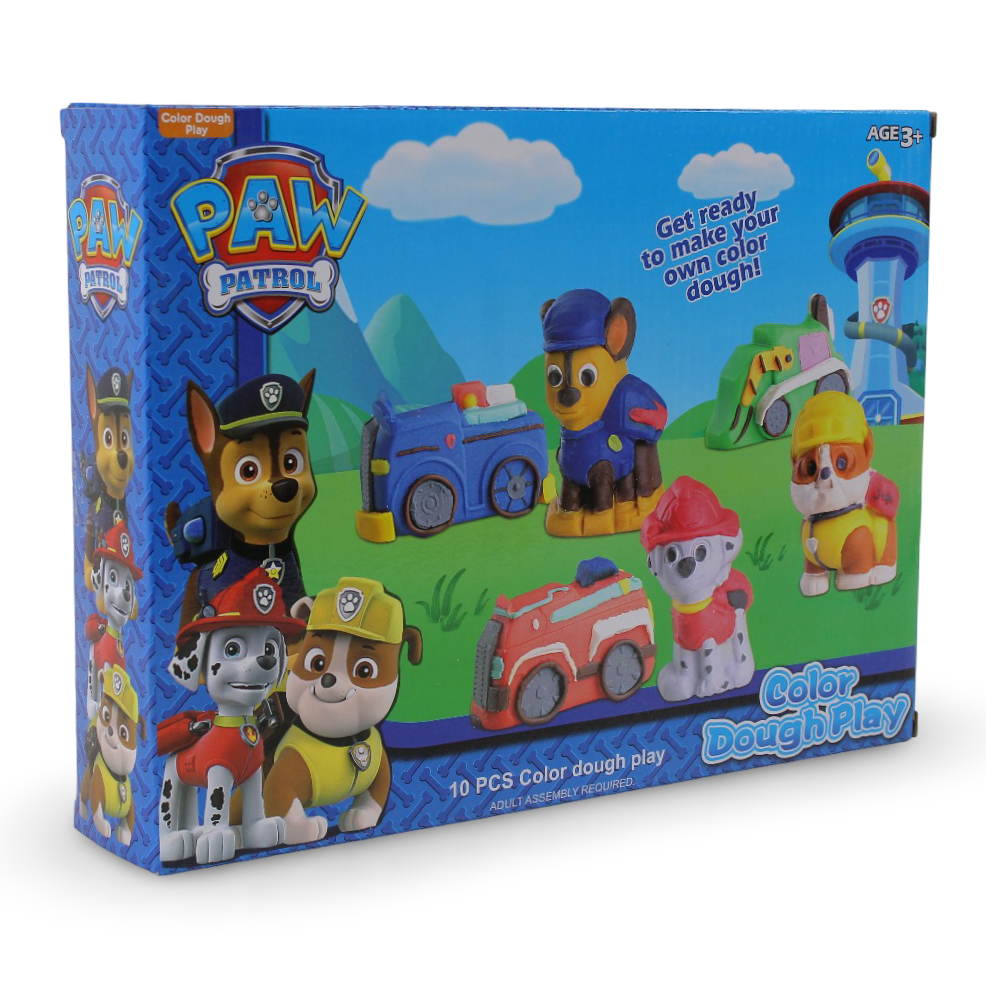 Paw Patrol Color Dough Play Set – 10 Pieces Creative Dough Kit