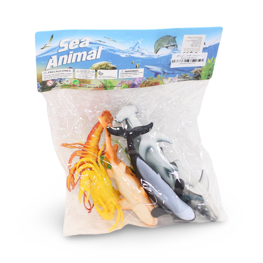 Sea Creatures Figures Set – 6 Pcs