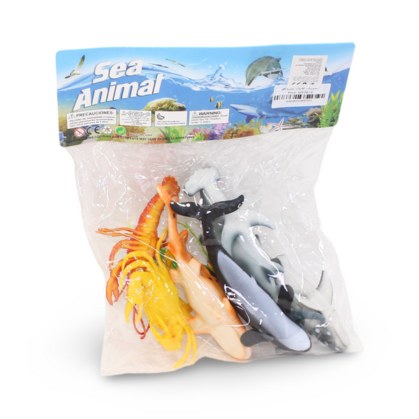 Sea Creatures Figures Set – 6 Pcs