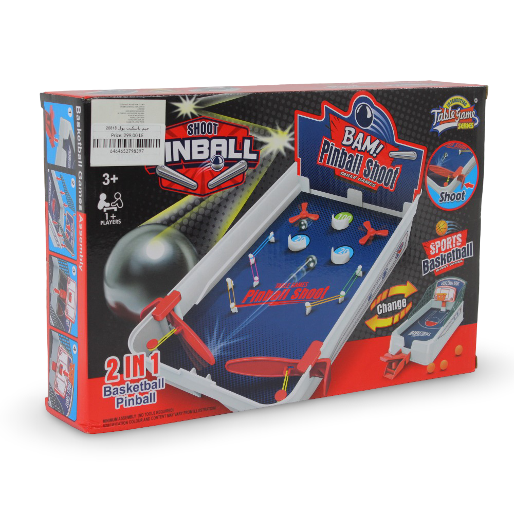 Basketball/Pinball 2-in-1 Table Game