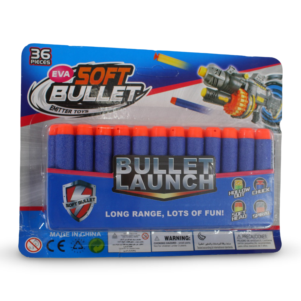 EVA Soft Foam Bullets Refill Pack – 36 Pieces