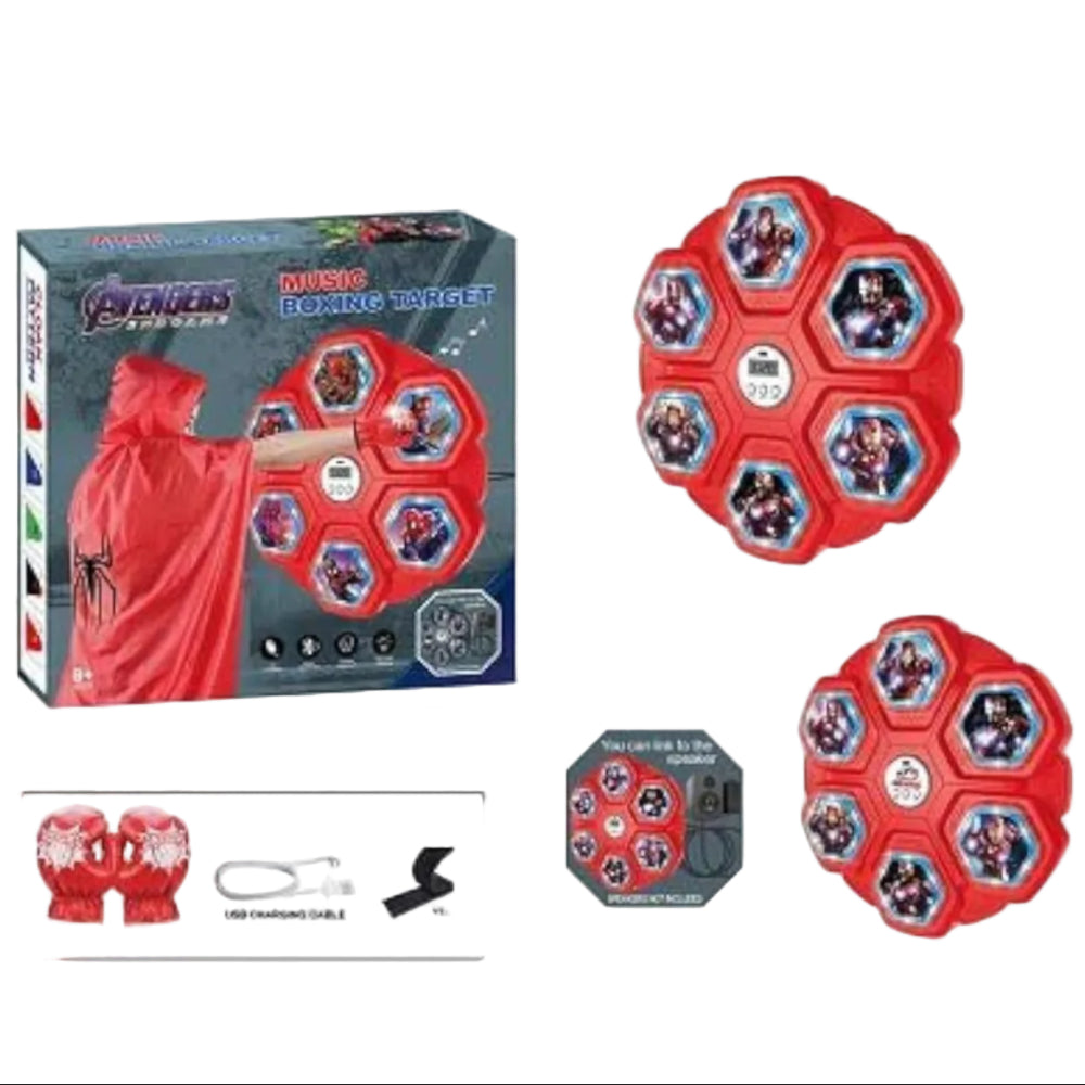 Spider-Man Hexagonal Interactive Boxing Target (Lights & Music) – Red