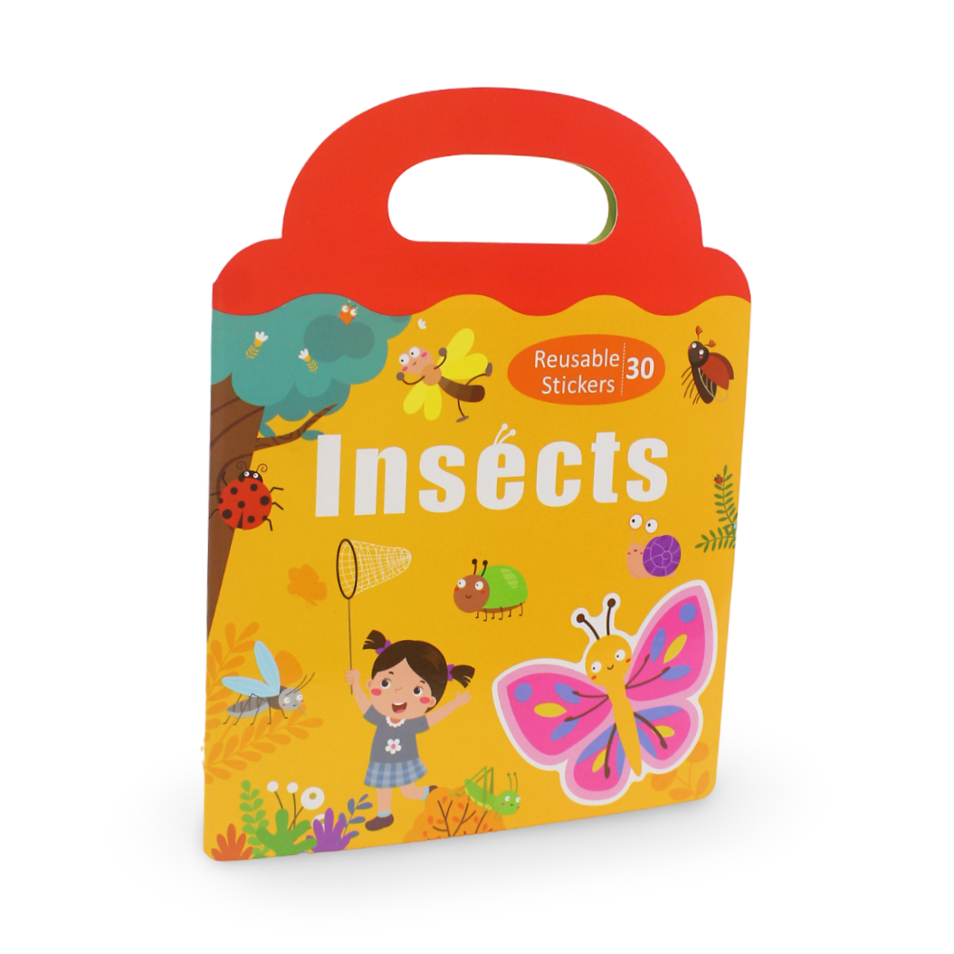 Reusable Magnetic Stickers Book – Insects 30 Pcs