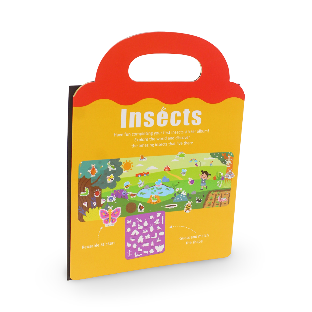Reusable Magnetic Stickers Book – Insects 30 Pcs