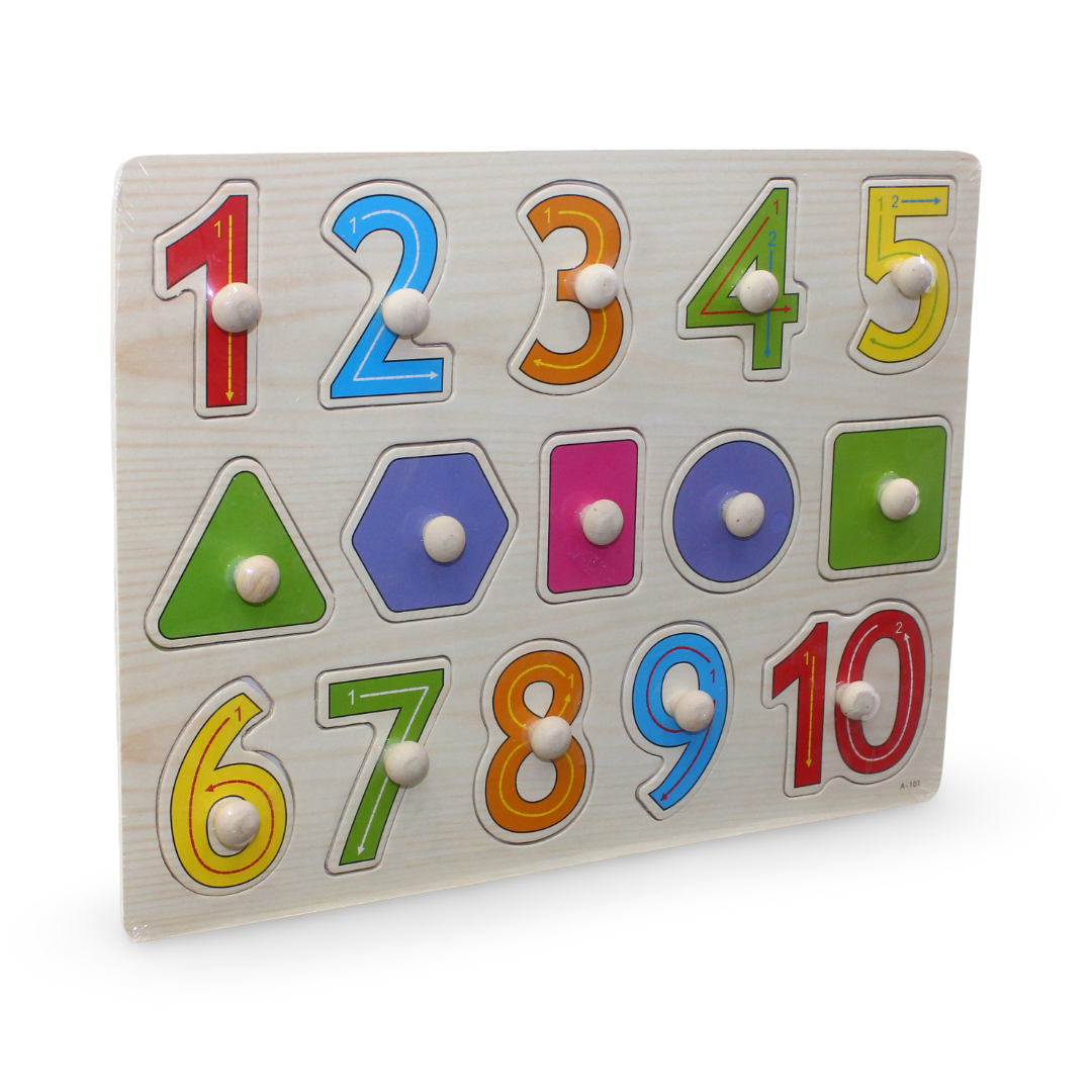 Numbers & Shapes Knob Puzzle