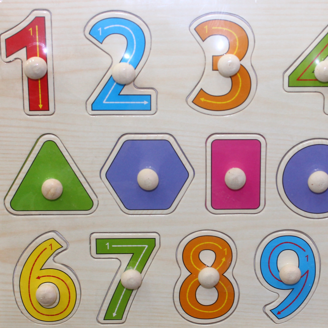 Numbers & Shapes Knob Puzzle