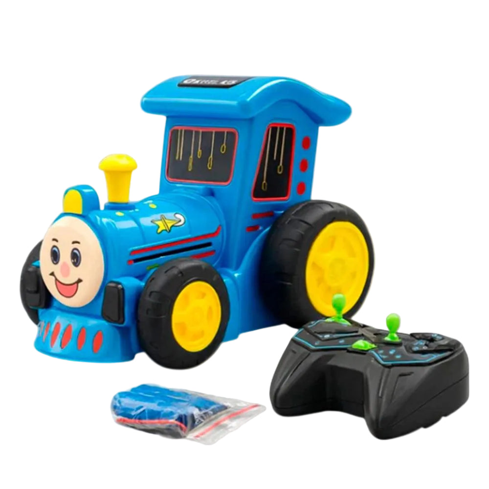 Jumping RC Stunt Train Toy – Blue - Toys - OKO