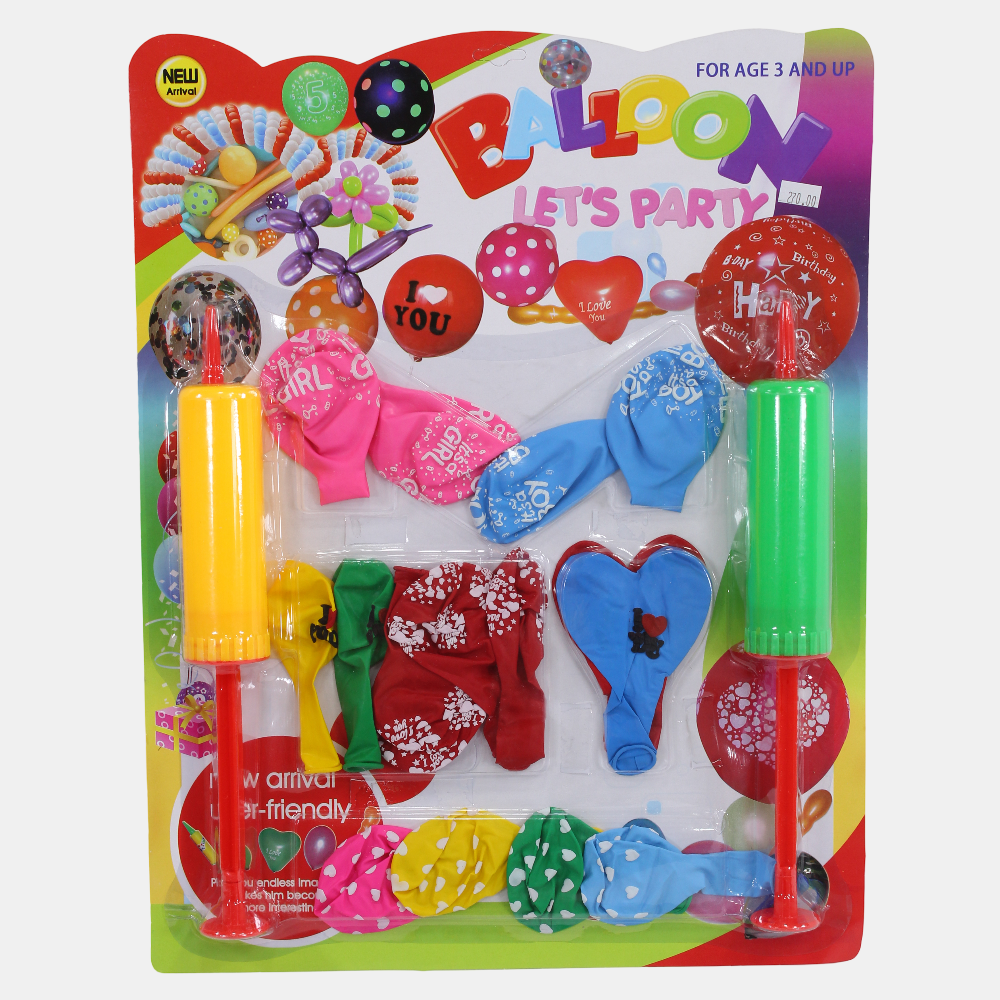 20 Mixed Balloons with 2 Pumps – Fun for All Occasions
