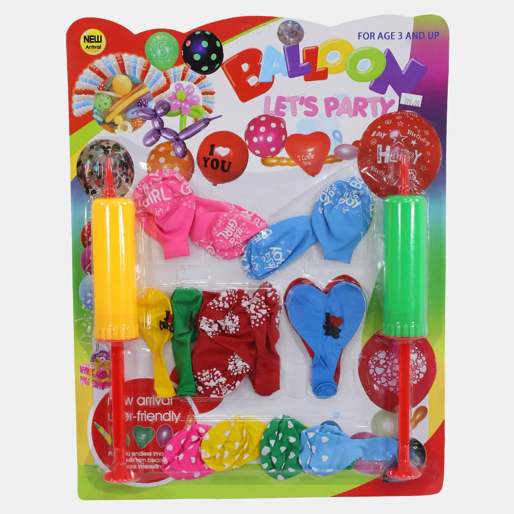 20 Mixed Balloons with 2 Pumps – Fun for All Occasions - Party - OKO