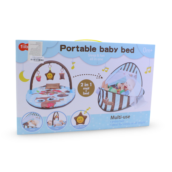 Tiibaby 2-in-1 Portable Baby Cot and Playmat