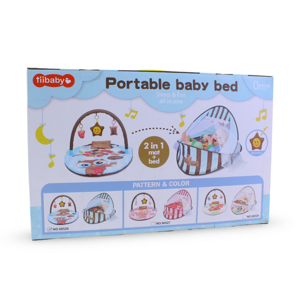 Tiibaby 2-in-1 Portable Baby Cot and Playmat