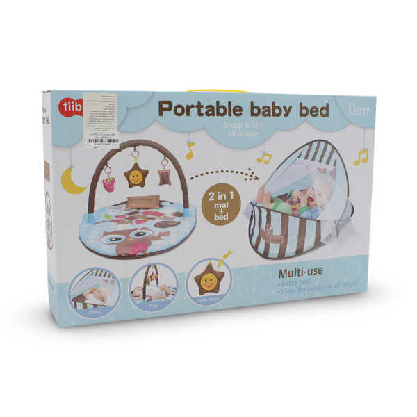 Tiibaby 2-in-1 Portable Baby Bed and Play Mat