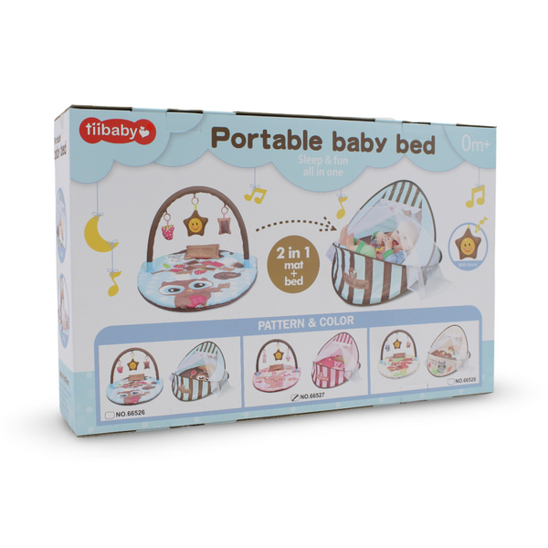 Tiibaby 2-in-1 Portable Baby Bed and Play Mat
