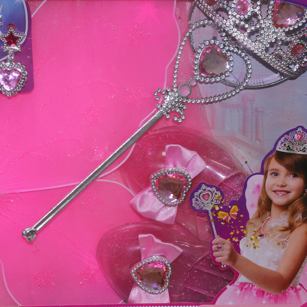 Fairy Princess Dress-Up Set with Accessories – Pink