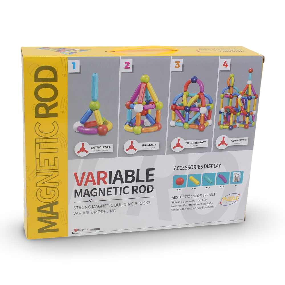 Variable Magnetic Rod Building Blocks Set - 108 Pcs