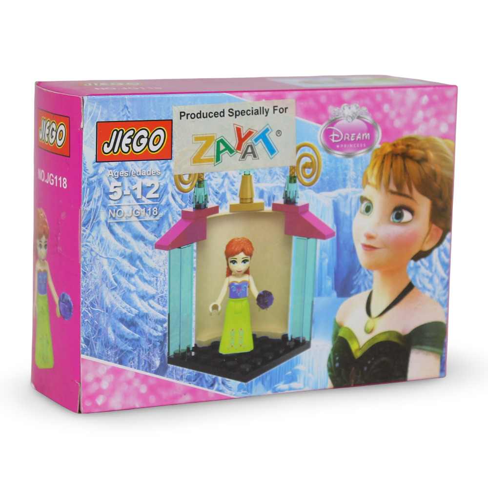 Princess Frozen Building Blocks Playset – Character Display Scene