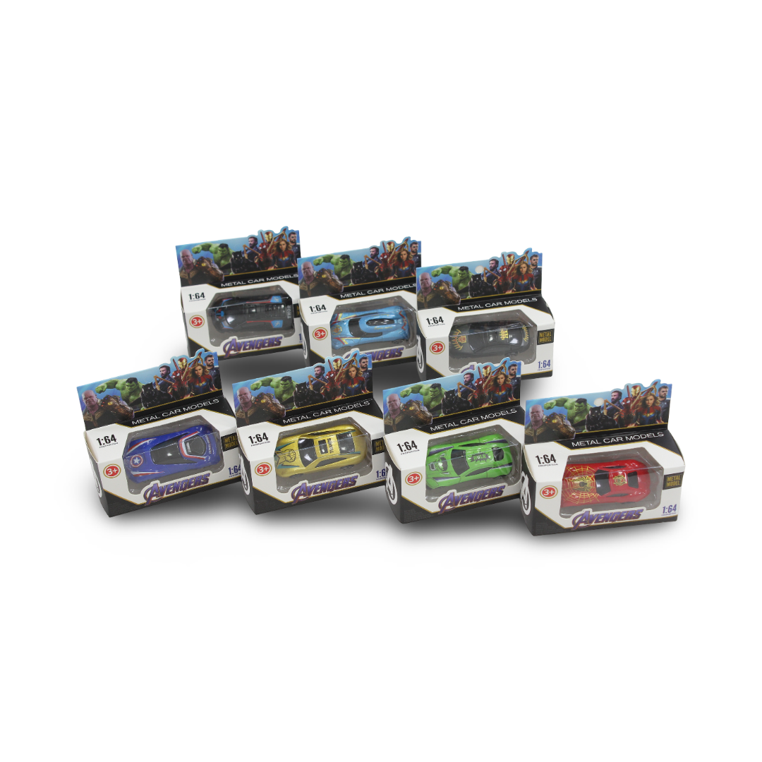 Metal Car Models 1:64 Scale Marvel Avengers (1 Pcs)
