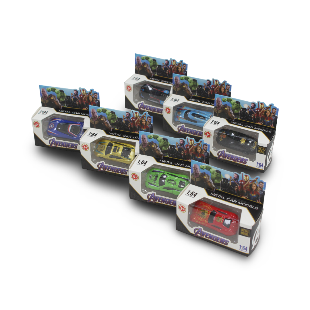 Metal Car Models 1:64 Scale Marvel Avengers (1 Pcs)