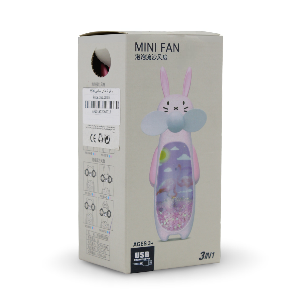 Cute Rabbit USB Mini Fan 3in1