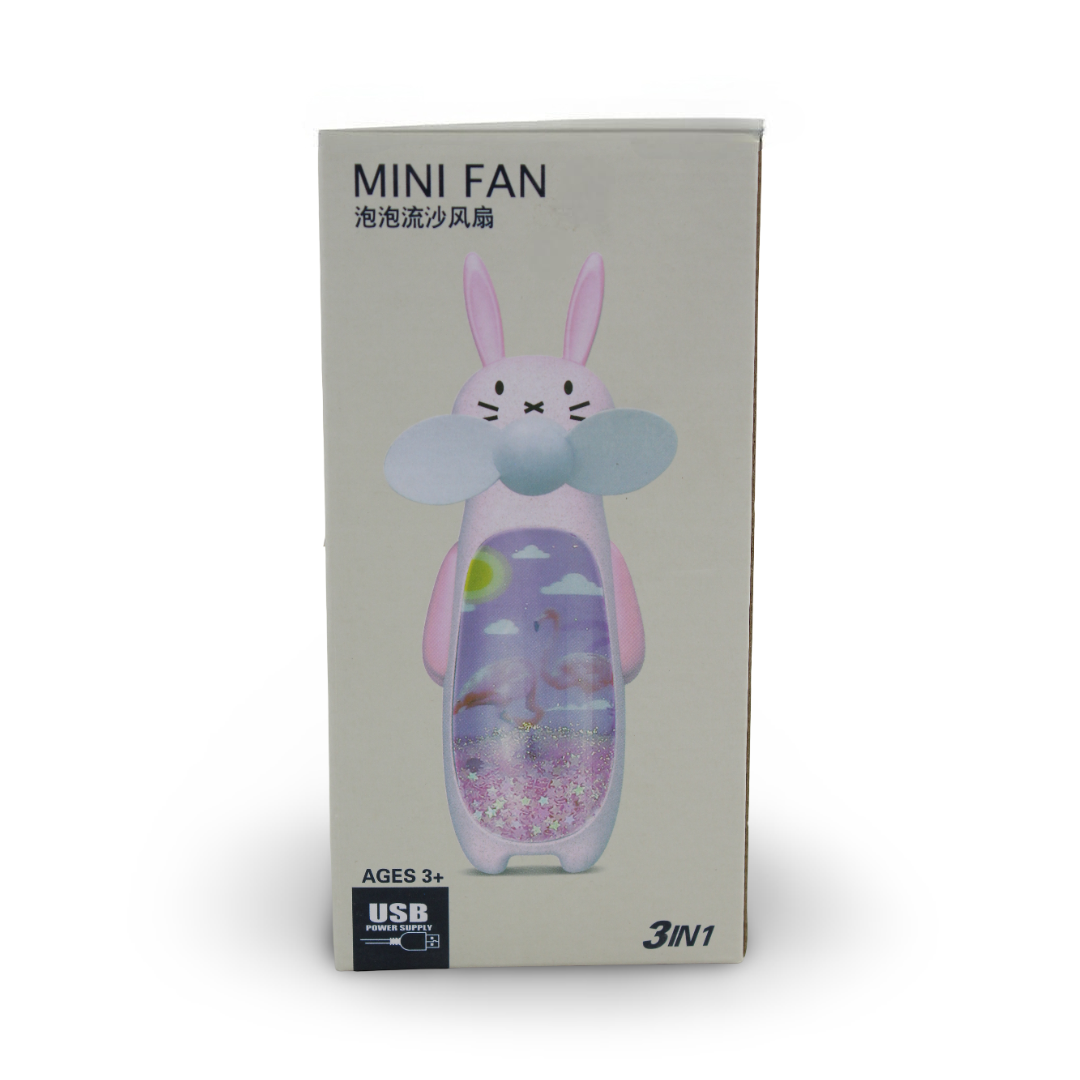 Cute Rabbit USB Mini Fan 3in1