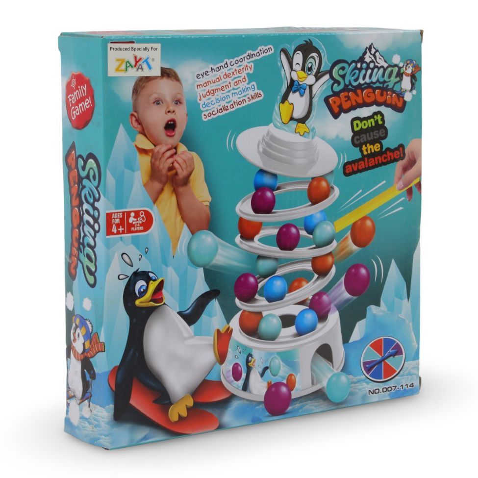 Skiing Penguin Balance Game – Family Fun Challenge