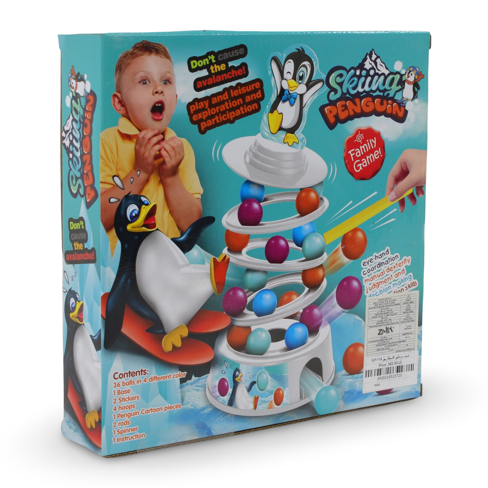 Skiing Penguin Balance Game – Family Fun Challenge