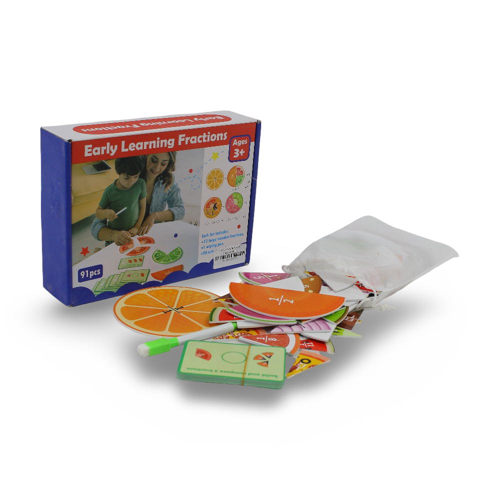 Early Learning Fractions Toy - 91 Pcs - Toys - OKO