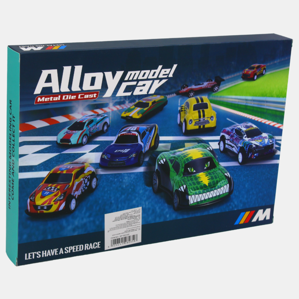 Set of 18 Metal Racing Cars – Pull-Back Feature