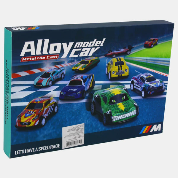 Set of 18 Metal Racing Cars – Pull-Back Feature