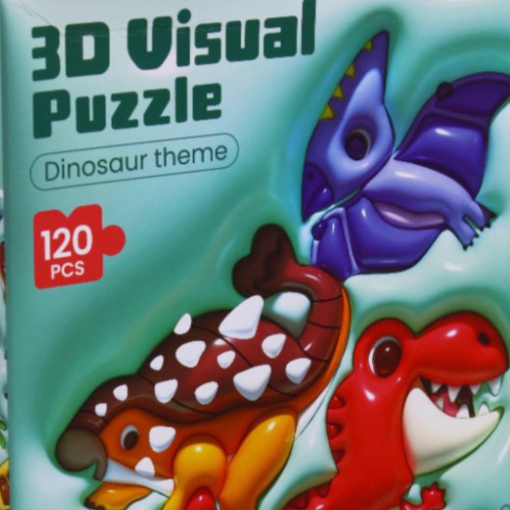 3-D Visual Puzzle - Dinosaur Theme