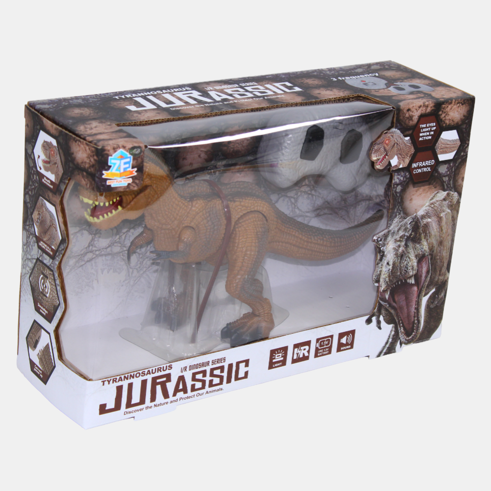 Remote Controlled Tyrannosaurus Rex Dinosaur Toy – Brown