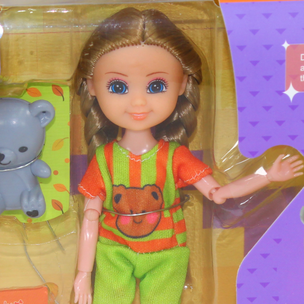 Nini Doll with Construction Toy – DIY Playset with a Little Dog & Rabbit