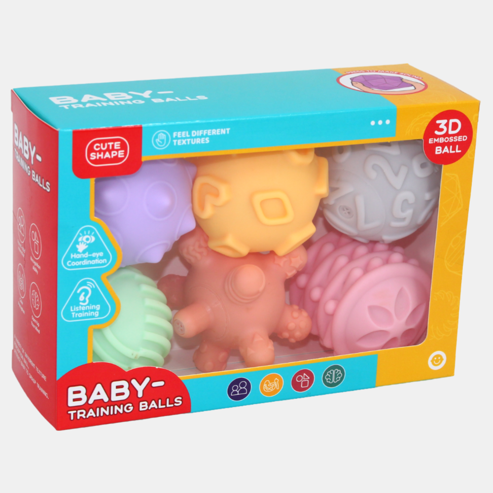 6-Pack Water Spray Sensory Balls for Babies – Soft & Textured Developmental Toy