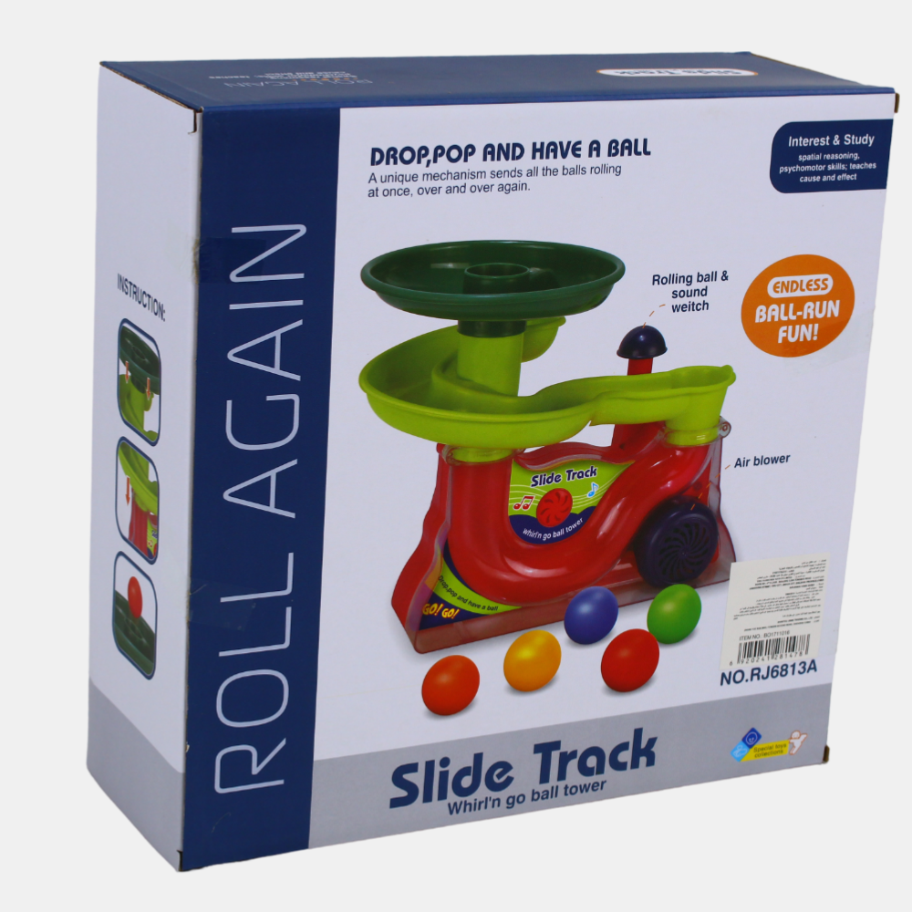 Educational Marble Run Toy – Slide Track & Popping Ball Set
