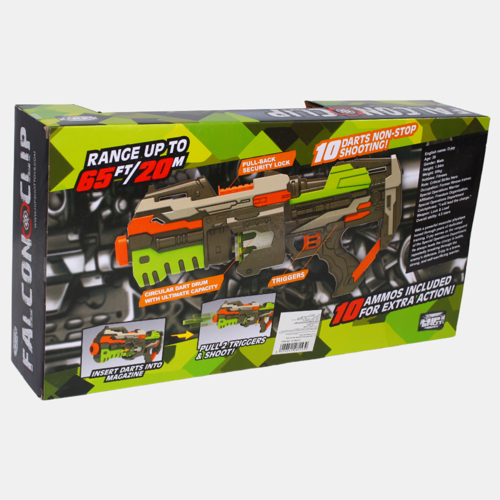 Blaster Machine Gun Toy with Soft Cartridges