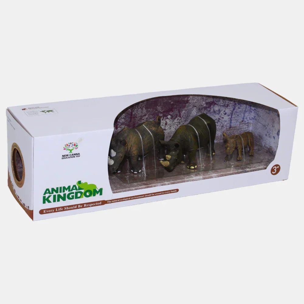Animal Kingdom Set - Rhinos - Toys - New Canna