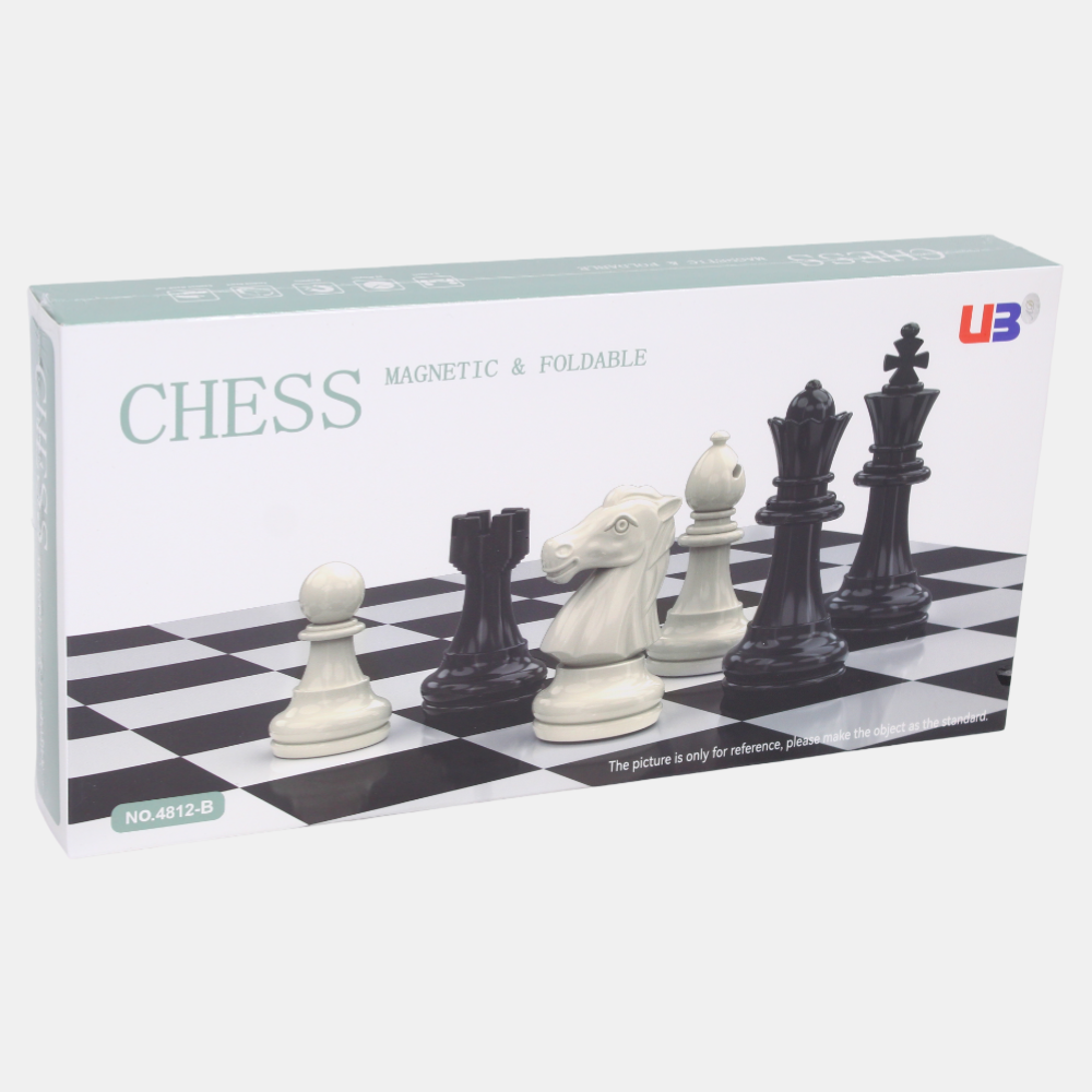 International Chess Set – Magnetic (Black & White)