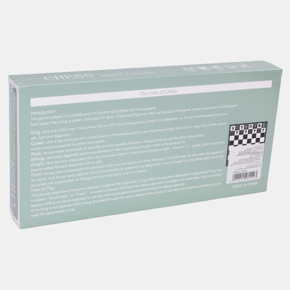 International Chess Set – Magnetic (Black & White)