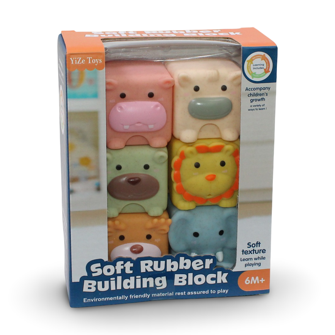 YiZe Toys Soft Rubber Building Blocks – 6m+