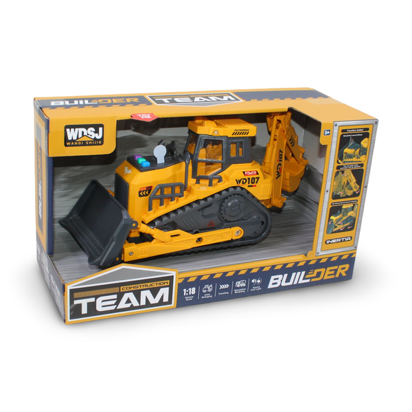 1:18 Scale Construction Team Inertia Bulldozer Toy