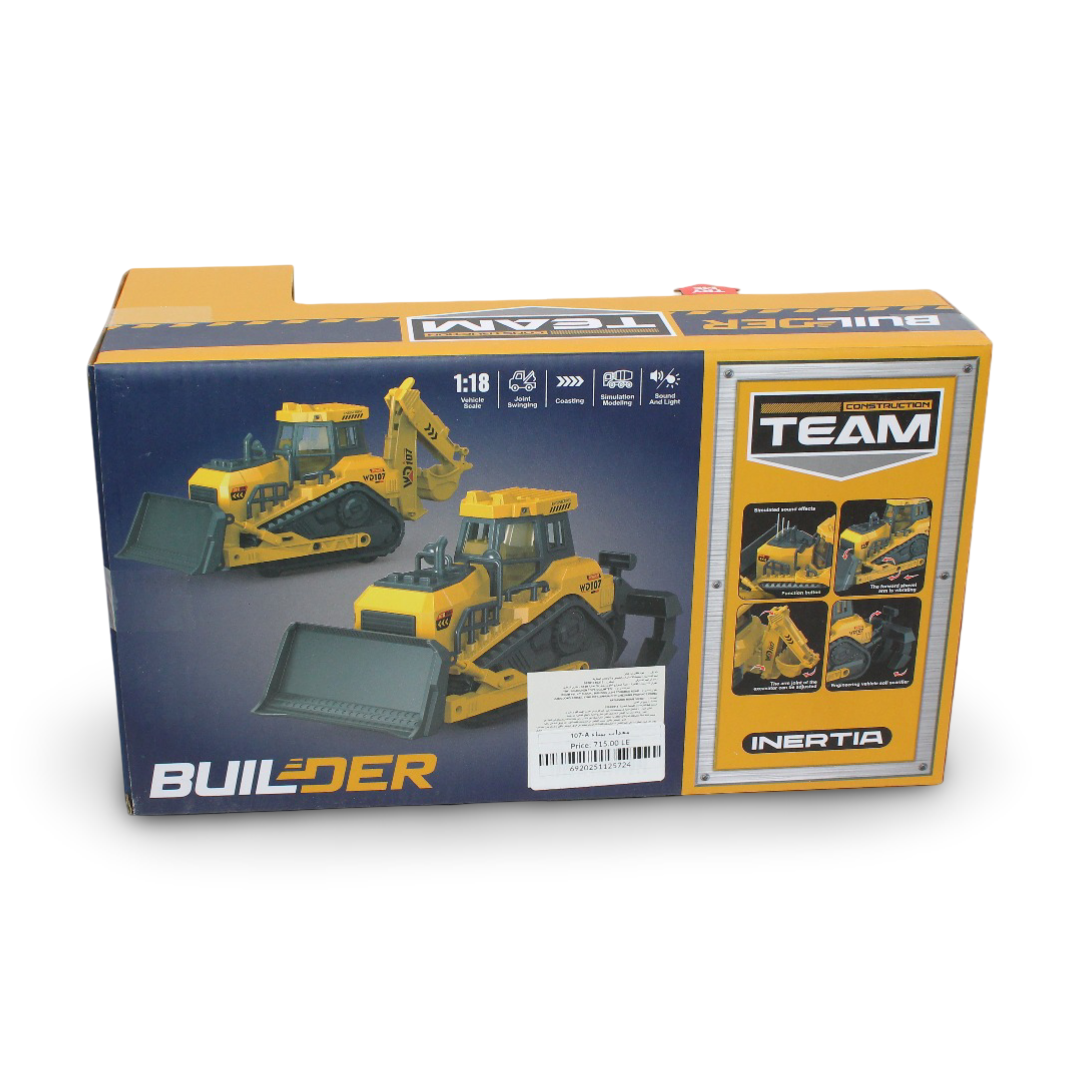 1:18 Scale Construction Team Inertia Bulldozer Toy